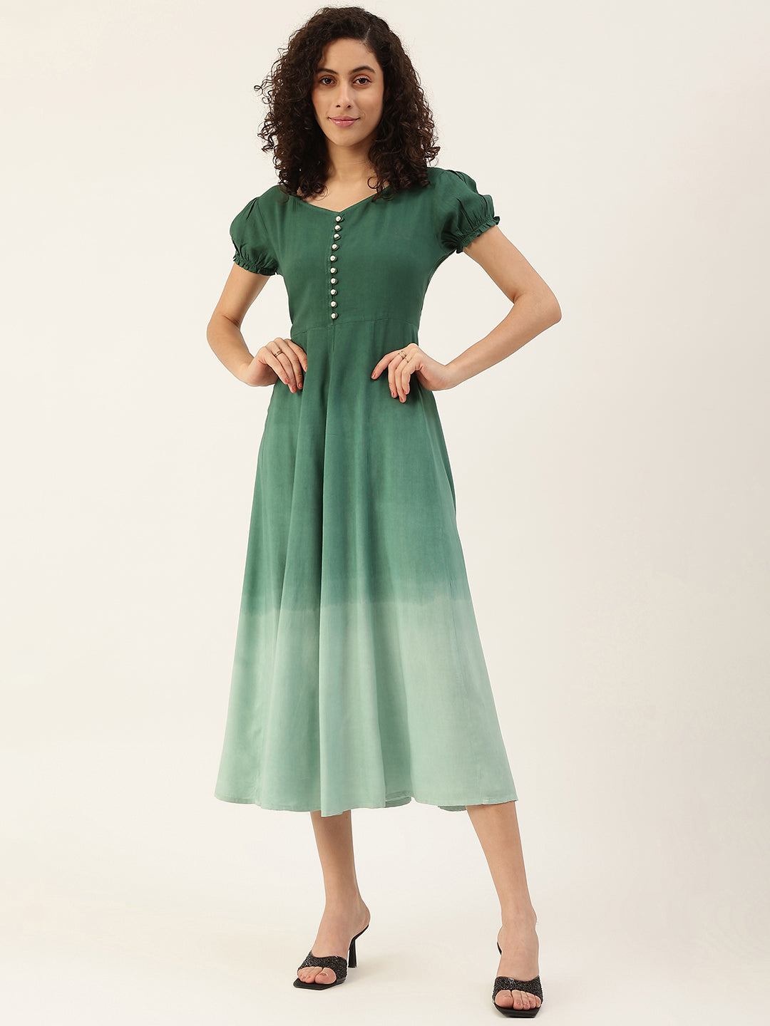 green ombre dress Bottle Green Ombre Tie Dye Rayon Dress – Maaesa Clothing