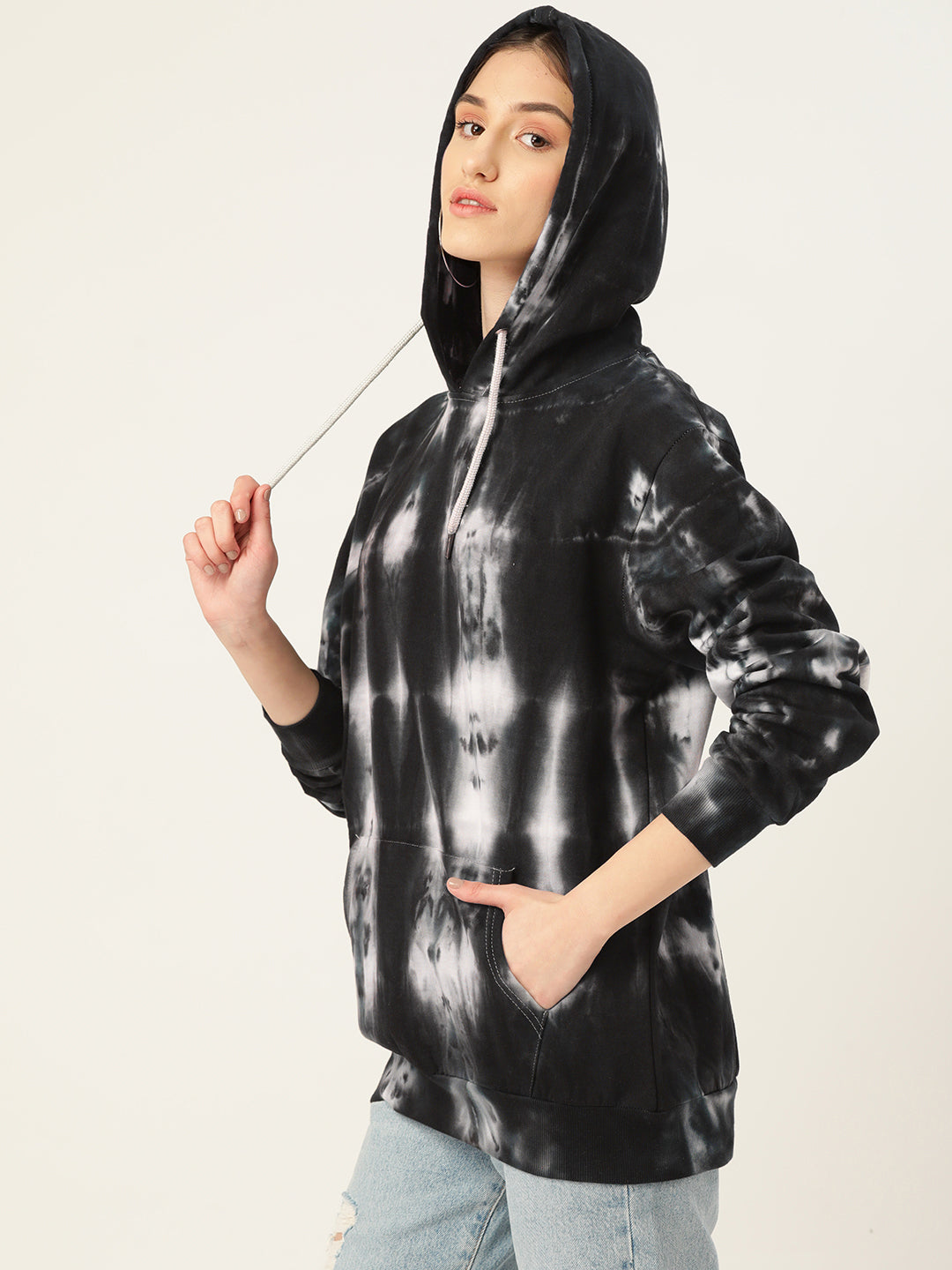 Black Tie And Dye Hoodie - Main Image