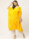 Rayon crepe Tie & dyed kaftan for women 