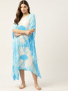 Light Blue Hand Dyed Tie Dye Kaftan Dress for women 