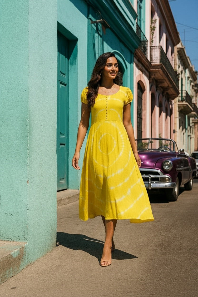sachin and babi light blue dress Yellow Casual Dresses main image 0