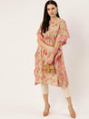 Pure Cotton Green & Pink Kaftan for women 