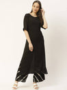 Black Tie-Dye Kurta & Pallazos for women