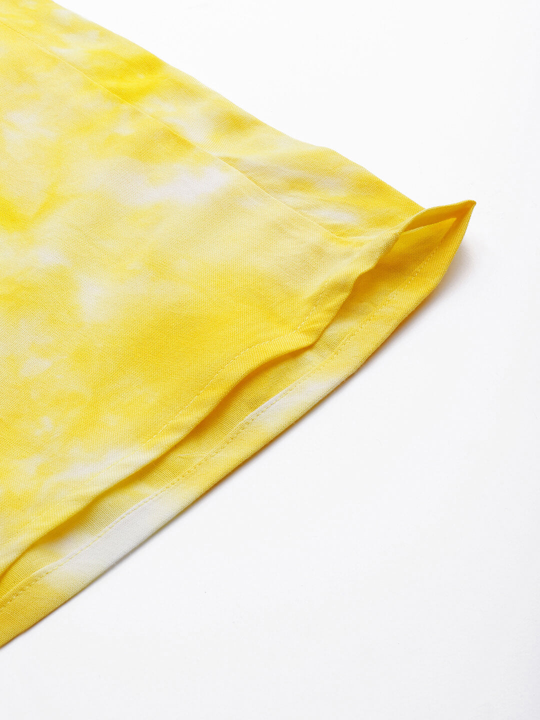 Yellow Tie Dye Rayon Coord Set