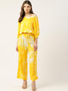 Yellow Tie-Dye Rayon Coord Set