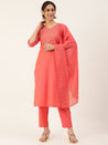 Peach-Coloured Kurta Set for women 