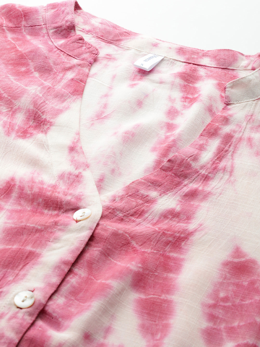 Rayon Tie Dye Pink Slub Shirt
