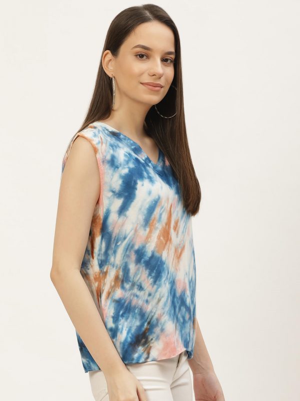 Rayon tie & dyed top for women