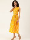 Orange Cotton Dress for women 