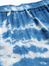 Women Blue White Rayon Tie Dyed Co-Ords