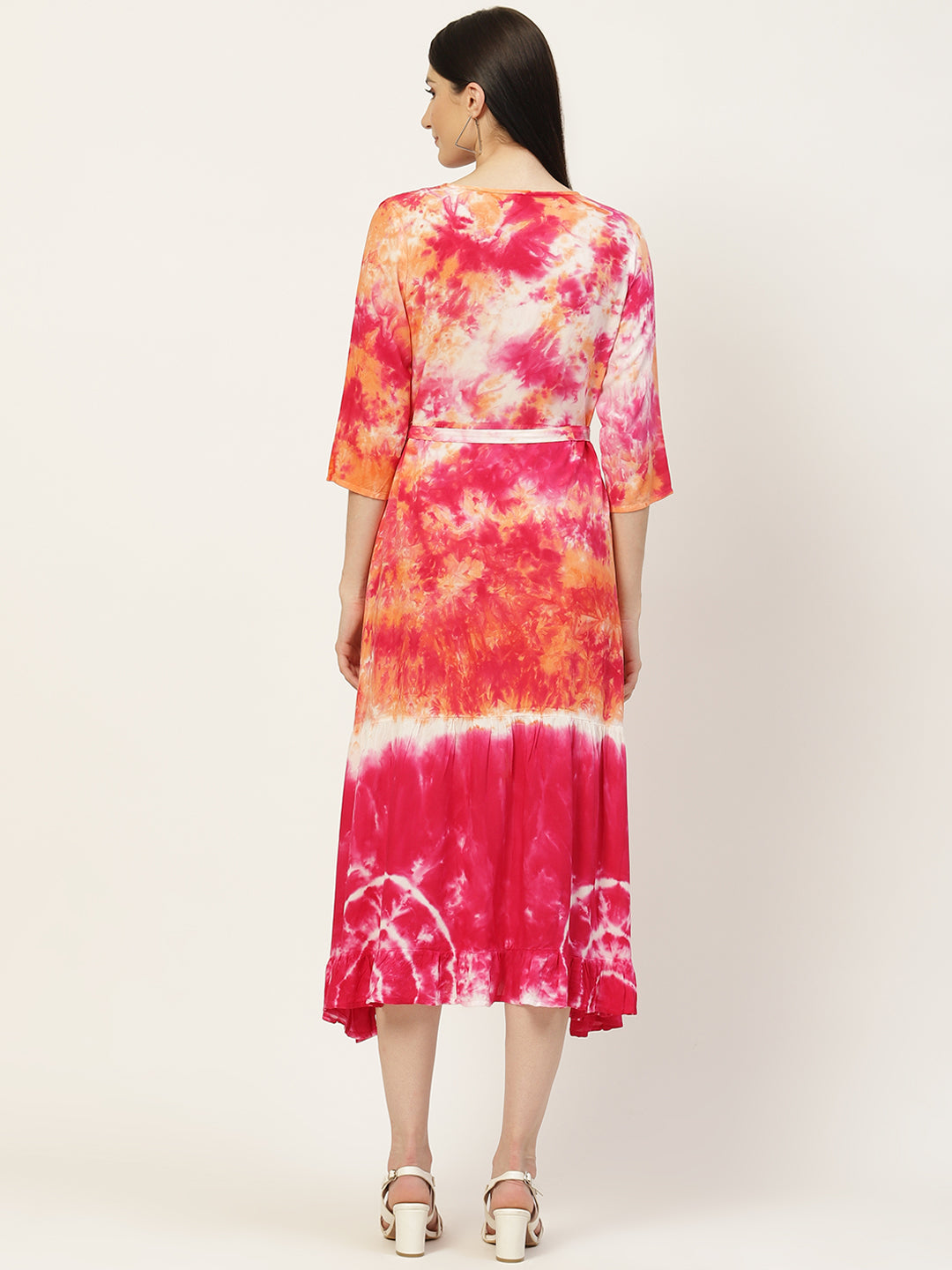 orange and pink tie dye dress Buy Women's Peach and Pink Tie Dye A-Line Fit and Flare Maxi Dress - SARAS THE LABEL | Trendia Peach / M