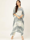Grey Hand Dyed Tie-Dye Kaftan for women