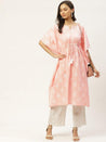 Pure Cotton Printed Pink Kaftan