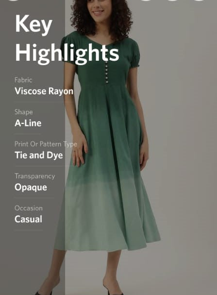 Bottle Green Ombre Tie Dye Rayon Dress – Maaesa Clothing